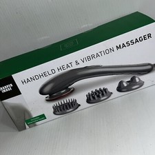 SHARPER IMAGE Handheld Heat  Vibration Massager Gray New Sealed/69j