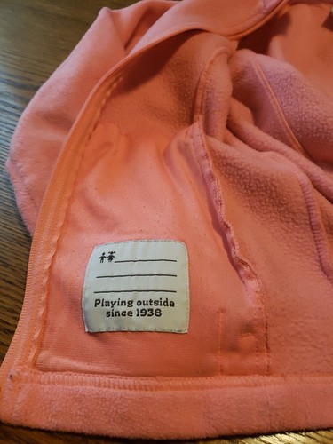 Youth Columbia fleece jacket Peach color Med 10/12 Full zip - Picture 8 of 15