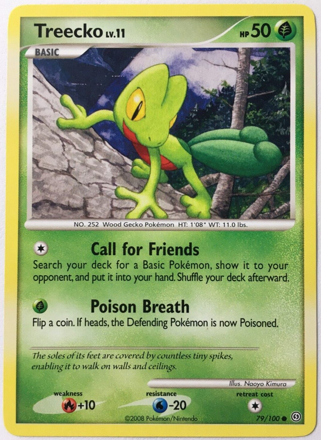POKEMON TREECKO LV.11 79/100 D&P STORMFRONT COMMON NEAR MINT