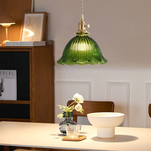 Nordic Flower Glass Shade Ceiling Hanging Light Dining Room Chandelier Fixture - Picture 6 of 12