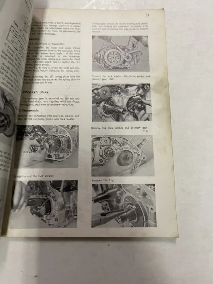 1969 1970 1971 1972 Kawasaki H Series Shop Service Repair Manual OEM  - image 3 of 4