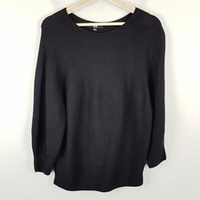 [ UNIQLO ] Womens Black Knit 3/4 Sleeve Jumper Top | Size M or AU 12