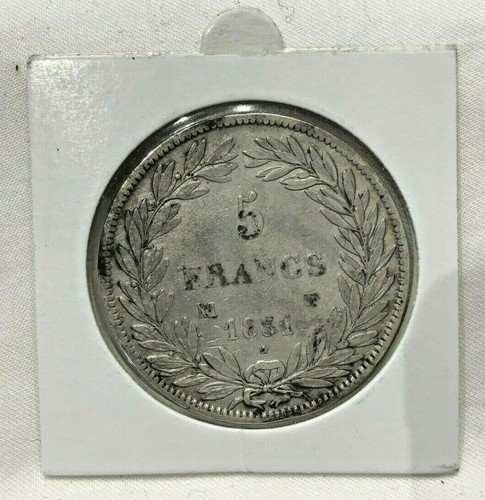 MONNAIE ANCIENNE 5F ARGENT ECU LOUIS PHILIPPE Ier ROI DES FRANçAIS 1831 MA - Picture 2 of 2