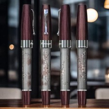 Penna stilografica Montegrappa extra su misura floreale fiori di prugna