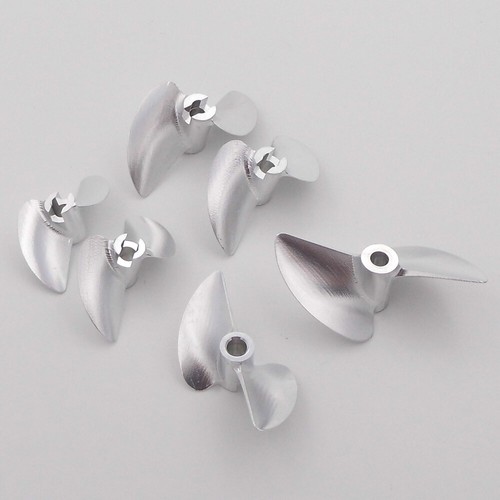 Eje de 4 mm 2 palas hélice de metal de aluminio 30 mm-45 mm para motor de barco de carreras de radiocontrol - Imagen 3 de 9