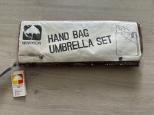 NEW Rare Vintage Henryson Umbrella Bag Set Brown NOS Sealed Totes NWT