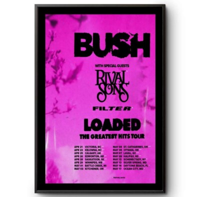 Bush Loaded The Greatest Hits Tour 2025 Poster