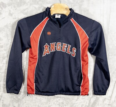 Two Five MLB Los Angeles Angels Qtr Zip Pullover Womens Medium 