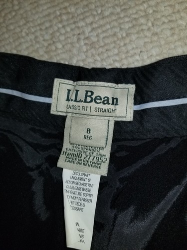 NWOT Womens Pants-L.L.BEAN-grey 100% wool lined "Classic Fit; Straight"-8 - Picture 4 of 4