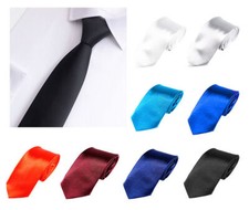 Herren Krawatte Hochzeit Konfirmation Anzug Smoking Schleife Schlips einfarbig