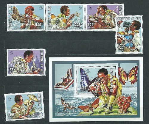 Mali - Posta Yvert 736/41+H.37 ** Mnh Funghi E Farfalle