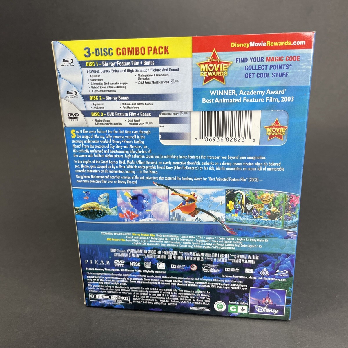Finding Nemo, Collector's Edition, 2003 (3 Blu-Ray Disc Set, 2012