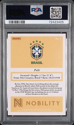 2017 Panini Nobility Soccer #3 Pele Red Parallel 152/199 PSA 10 | eBay