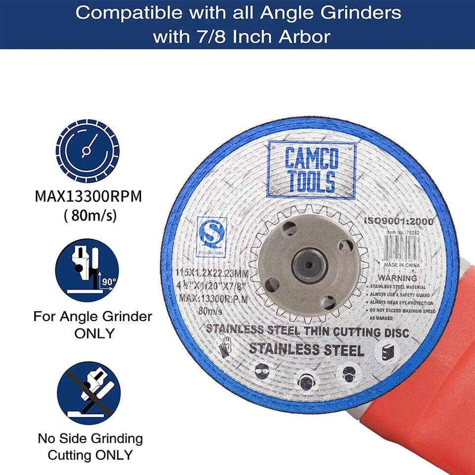 5/10/20Pcs 4.5 Inch Ultra Thin Resin Cutting Disc 115mm For Metal Angle Grinder - Image 3 of 4