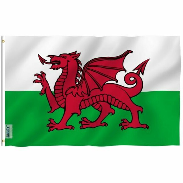Anley Welsh Flag Wales State Banner Polyester 3x5 Foot Country Flags