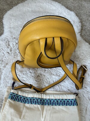 Tory Burch Thea Solarium Sunny Yellow Pebbled Leather Mini Backpack NWT Tory Burch Thea Solarium Yellow Pebbled Leather Mini  main image 2