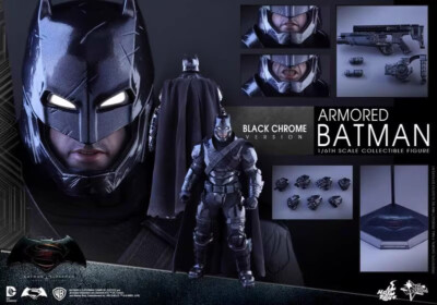 New Hot Toys MMS356 Dawn of Justice Armored Batman Black Chrome Ver. in stock