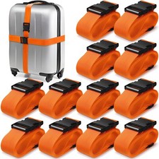 12 Pack Luggage Straps Suitcase Belts Straps Wide Adjustable Packing Straps T...