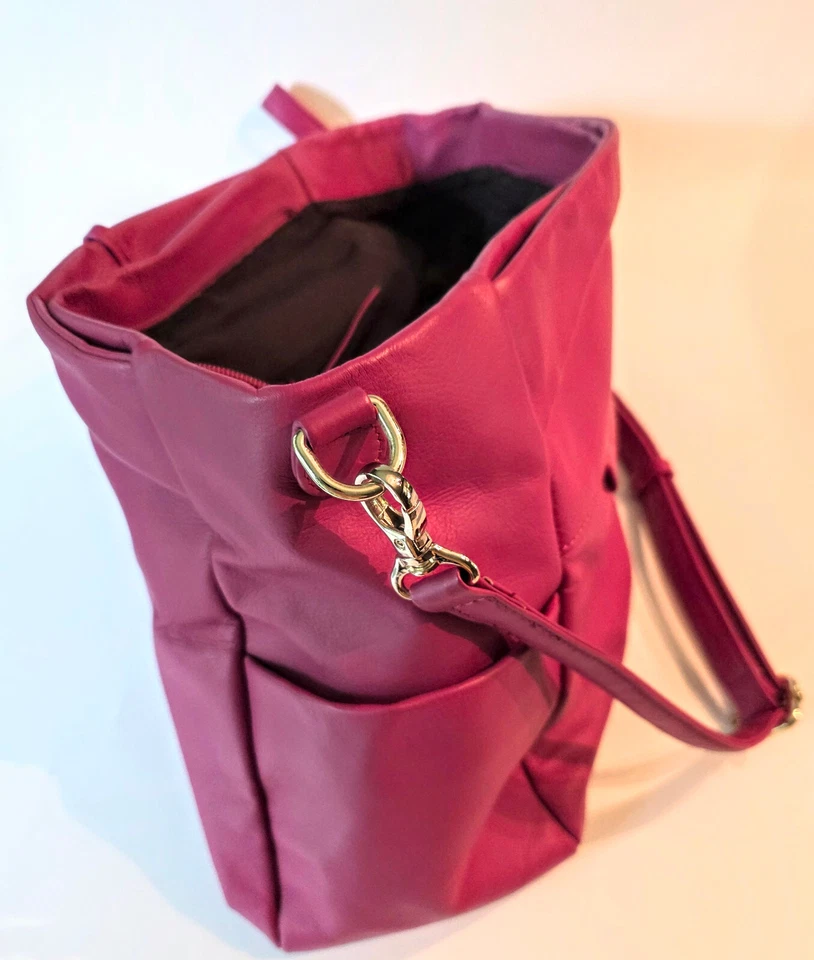 Bolso Bandolera DuDu Flamingo Cuero Rosa Shouder Cartera Italia Foto 3 de 4