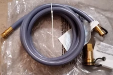 10FT PVC FLEXIBLE GAS SUPPLY HOSE WITH QUICK CONNECTOR