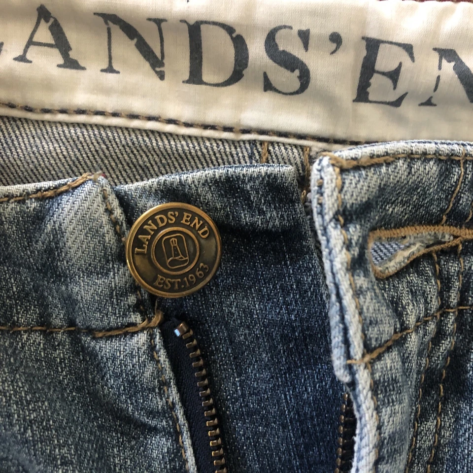 Jeans Lands End Denim Vintage Para Mujer’s 4 Cintura Clásica Calce Original Pierna Bota Foto 4 de 4