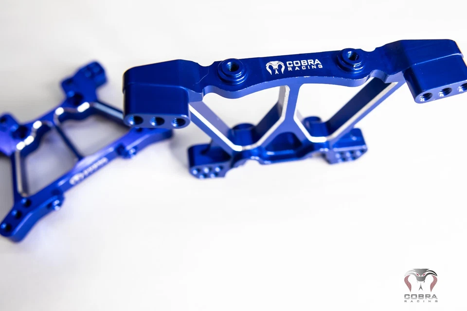 CR Blue Aluminum Shock Towers for Traxxas 4x4 Slash, Stampede, Hoss - Image 4 of 4