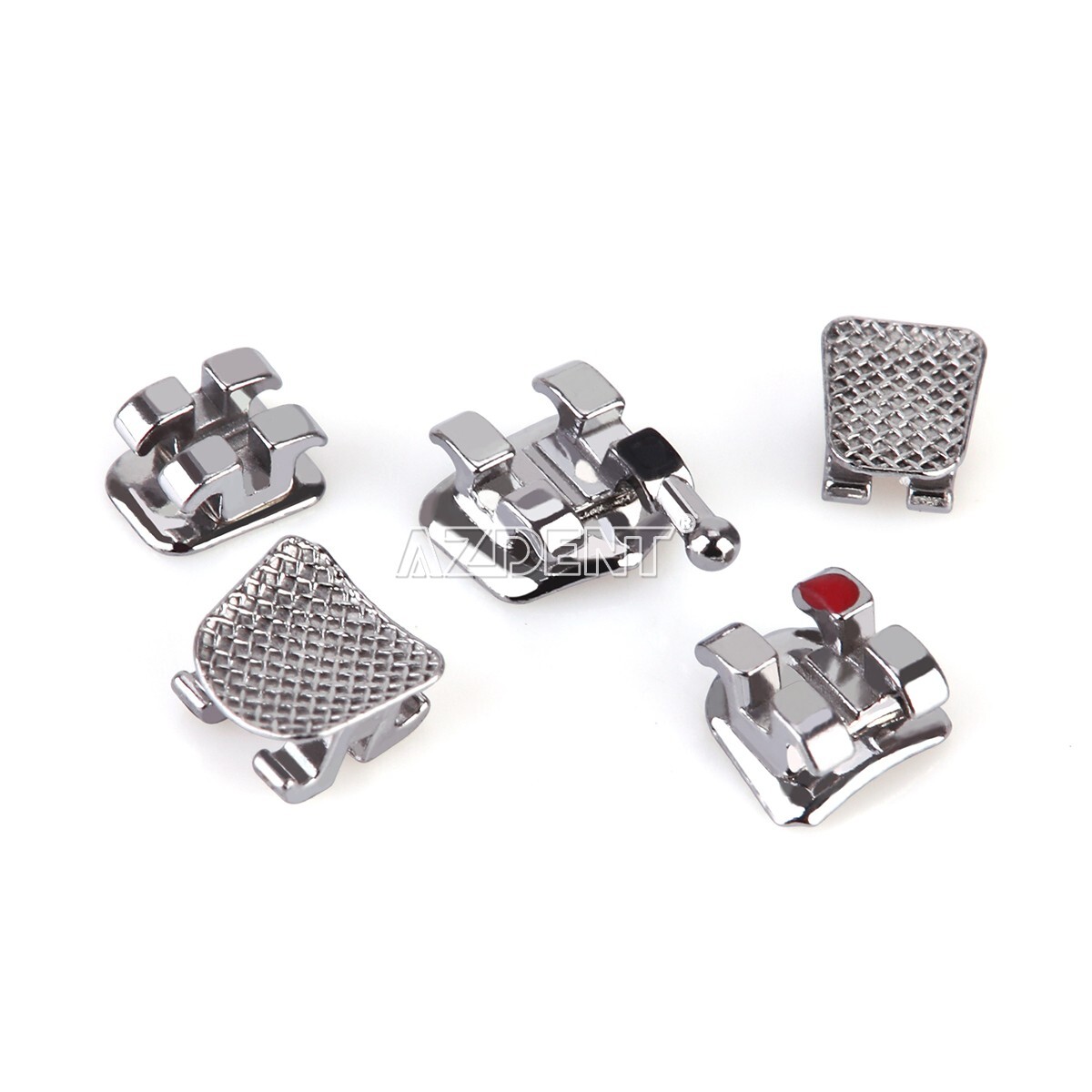 AZDENT Dental Orthodontic Brackets - Mini/Standard Roth MBT 0.022/0.018 Slots With Hooks (Pack Of 20)