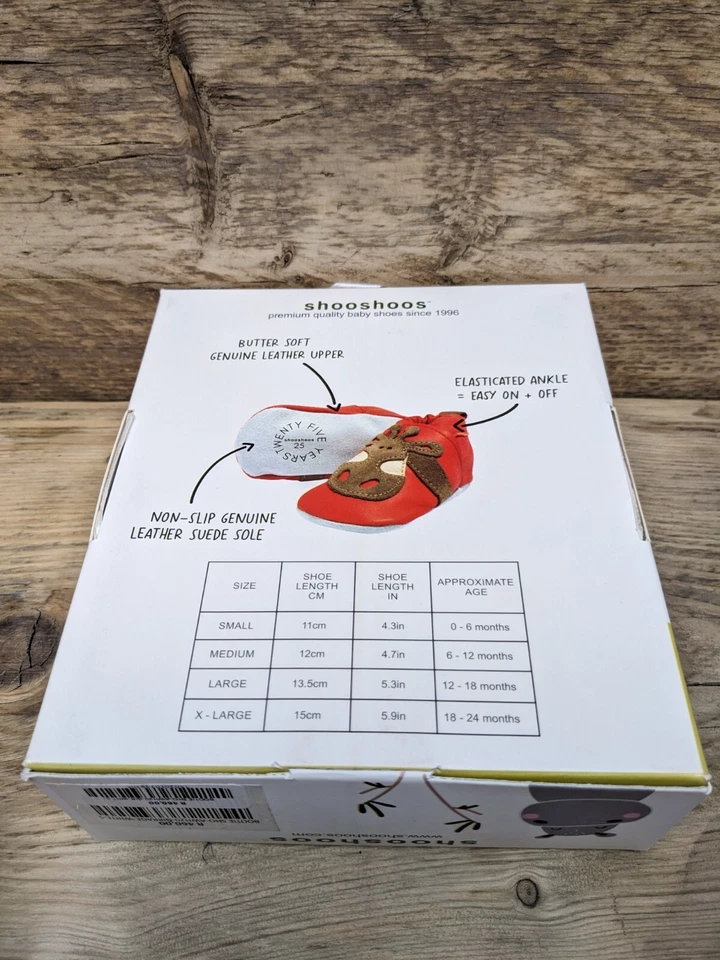 Zapatos de bebé SHOOSHOOS Safari de cuero antideslizante suela suave - talla 0-6 meses Foto 4 de 4