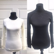 Raglan Lightweight Knit Long Sleeve Sweater Crewneck Tee T-Shirt Top Slim NEW