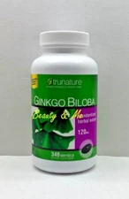 trunature GINKGO BILOBA 120mg, 340 softgels *** Support Memory ***