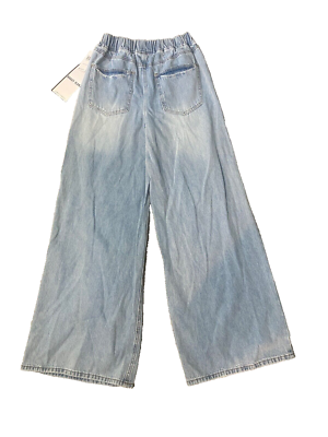 デニム・ジーパン HUECLOSET Vintage wrinkles Denim Pants SE126 ALMOST FAMOUS Juniors' Drawstring-Waist Baggy Wide-Leg Jeans