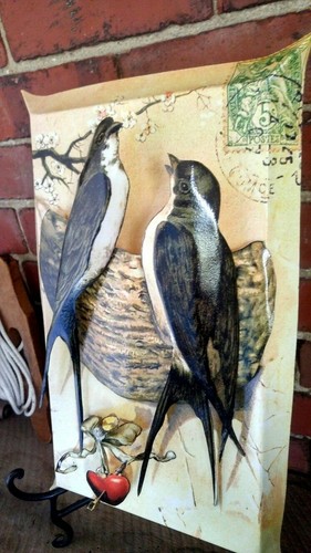 Plart / Valentine's / Love Birds in 3-D by Angry Bob Original Artwork 11x17 #628 - Bild 3 von 4
