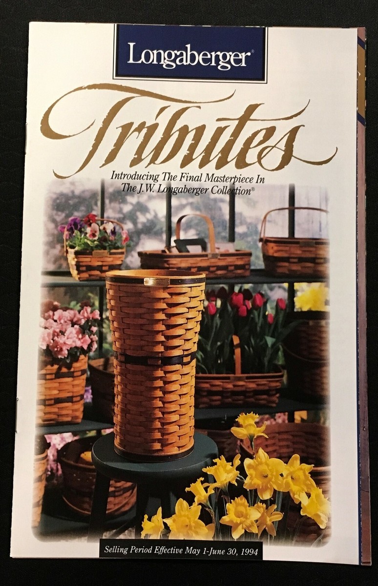 【希少】Longaberger 1994 キャンドルバスケット ライナー付 1994 Longaberger Basket Catalog Tributes J.W. Collection Umbrella