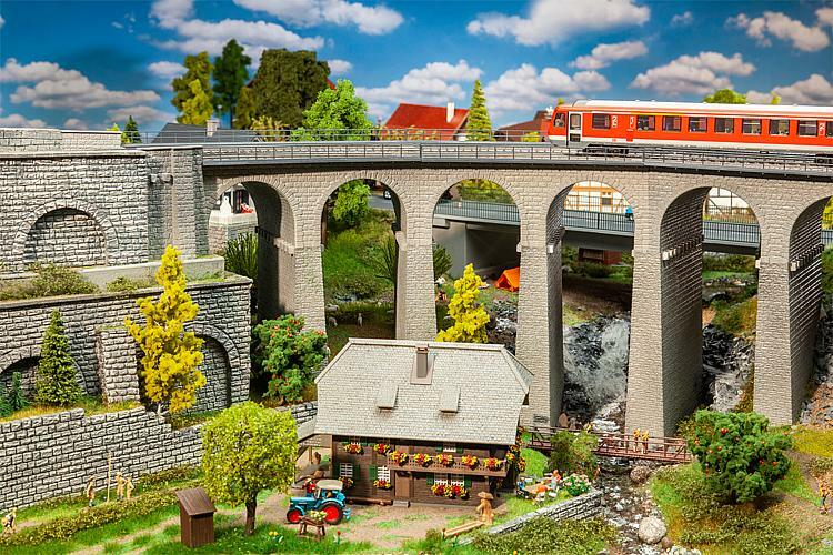 Faller 120466 H0 -  Viadukt-Set, 2-gleisig, gebogen NEU & OvP
