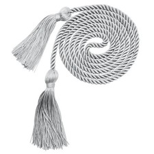 Graduation Honor Cords Silver Braided With Tassels Student Decor 68 Inch
