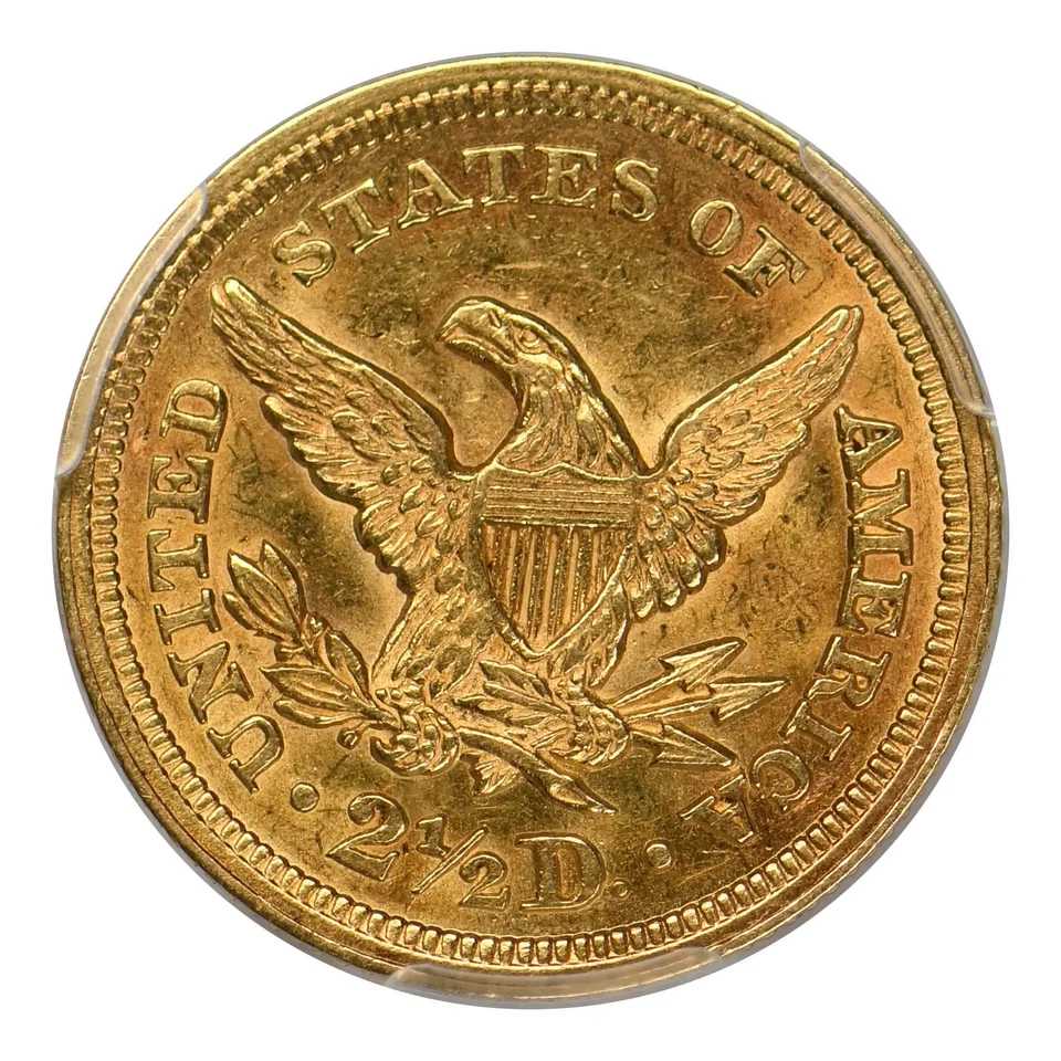 1852 $2.50 Gold Liberty Head Quarter Eagle PCGS MS-61 - Image 2 of 4
