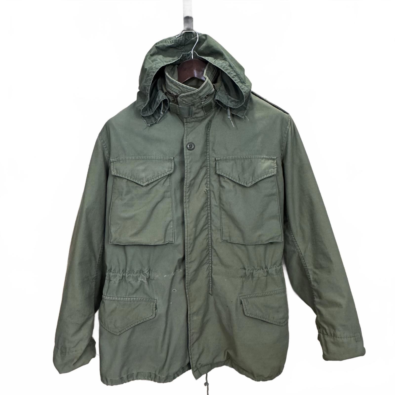 US Army M65 Field Jacket 70s Mens Small Regular OG-107 Military Coat w Liner VTG