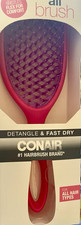 Conair All Brush Detangling Brush Vented Flexible Bristles Pink/Purple NEW 
