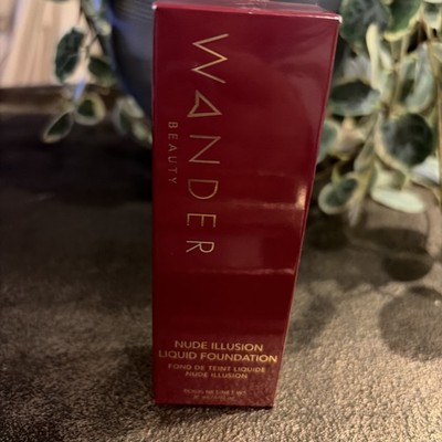 WANDER BEAUTY Nude Illusion Liquid Foundation, GOLDEN TAN, 1 Fl Oz / 30 mL NIB