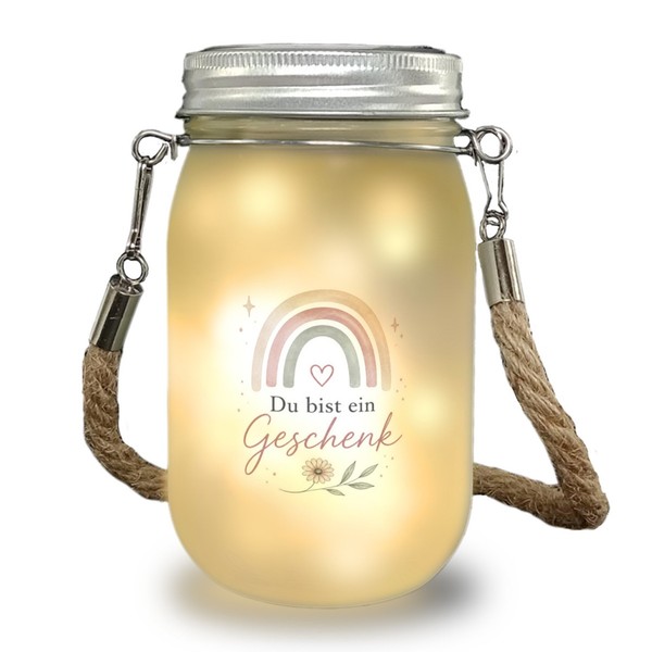 Solarlicht Du Bist Ein Geschenk - Deko Leuchte Solarlampe Mit Spruch: Du Bist-image