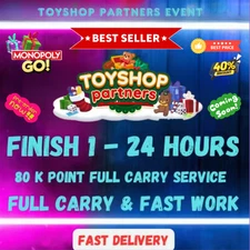 🧸TOYSHOP PARTNERS☃️INSTANT🚀SUPER RUSH➕NON-RUSH⭐️1HR-24HR 80K POINTS SLOTS✅