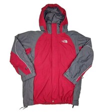 The North Face Approach Boys Size XL Red Gray Park Coat Jacket Hidden Zip Hooded
