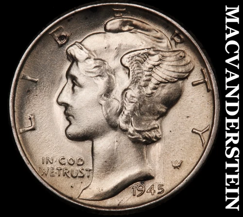 1945 Mercury Dime- Choice Gem Brilliant Uncirculated++++ Luster #i2037