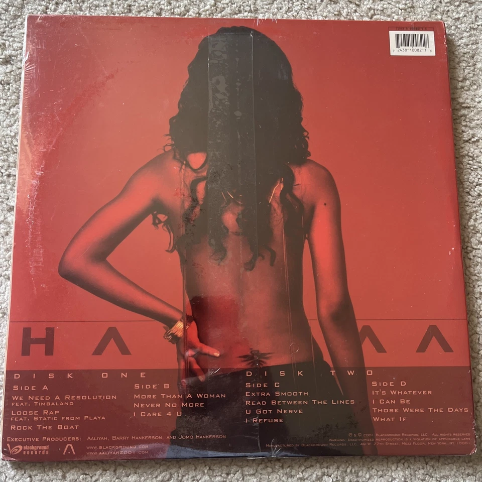 AALIYAH Self Titled - NEW & SEALED 2 x Vinyl LP w/ Hype 2001 Blackground Records - Image 2 of 4