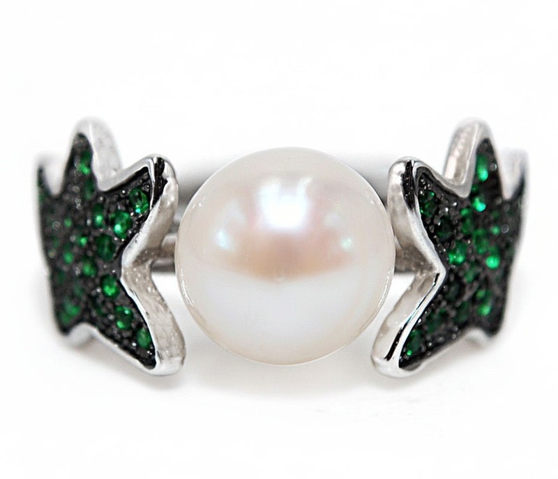 Star Heat Treated Fresh Water Pearl 925 Sterling Silver Ring Sz 6 MM6-5