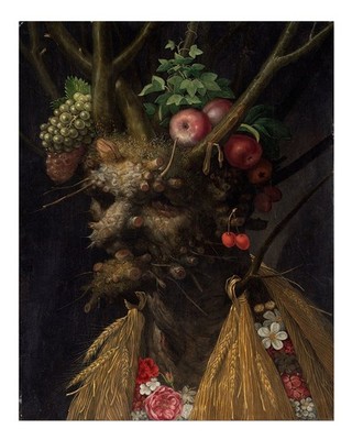 Renaissance Natur Wandbild Poster - Arcimboldo Stil Premium Qualität