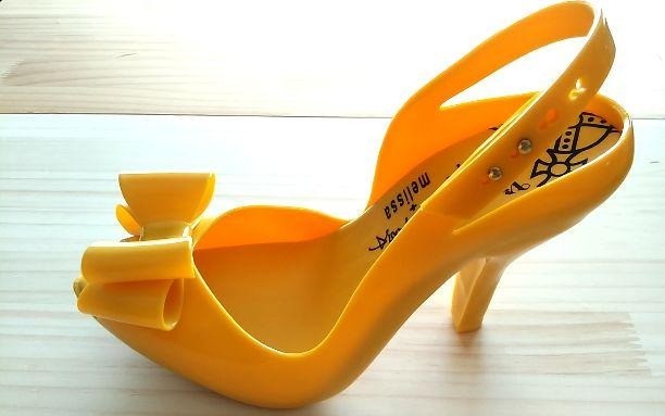 Vivienne Westwood Melissa Yellow Ribbon Pumps Rubber Heels USA6