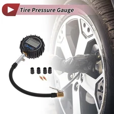 1 Set Universal Digital Tire Pressure Gauge w/ Tire Valve Core 3-200PSI for Cars