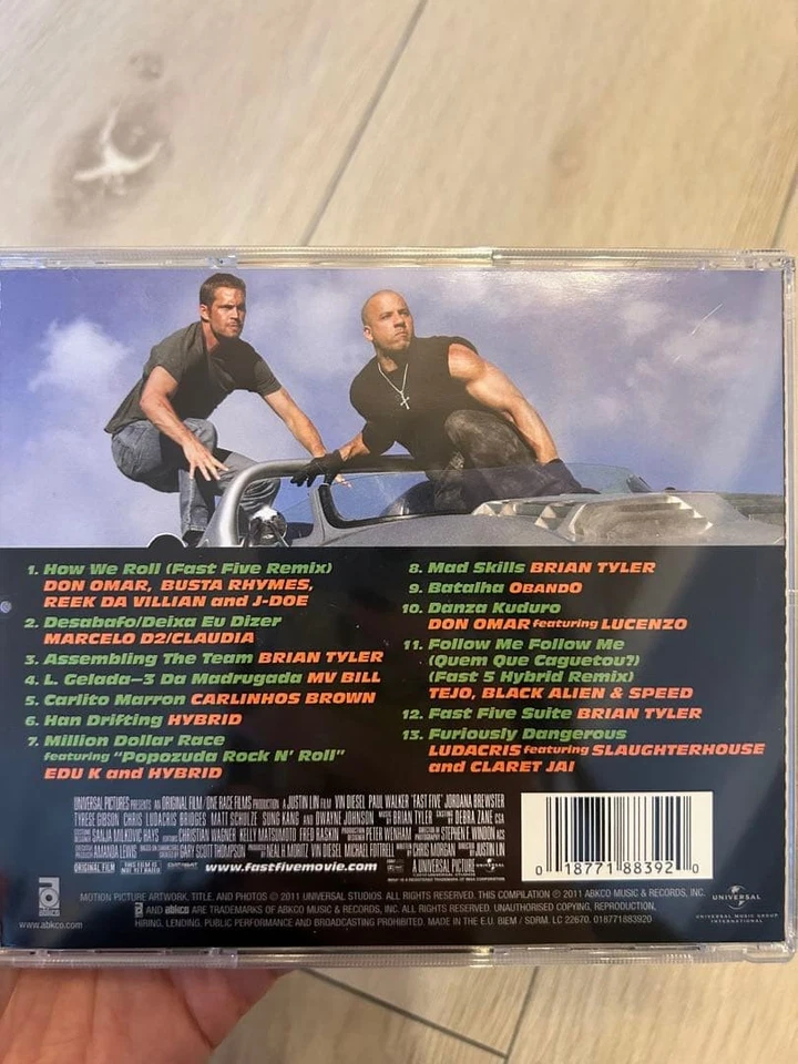 FAST FURIOUS 5 RIO HEIST Soundtrack Japan G8 - Image 2 of 2