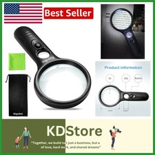 3X 45X Magnifying Glass with LED Light - Perfect for Reading  Crafts